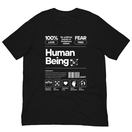 Human Being T-Shirt Dark Color White Print